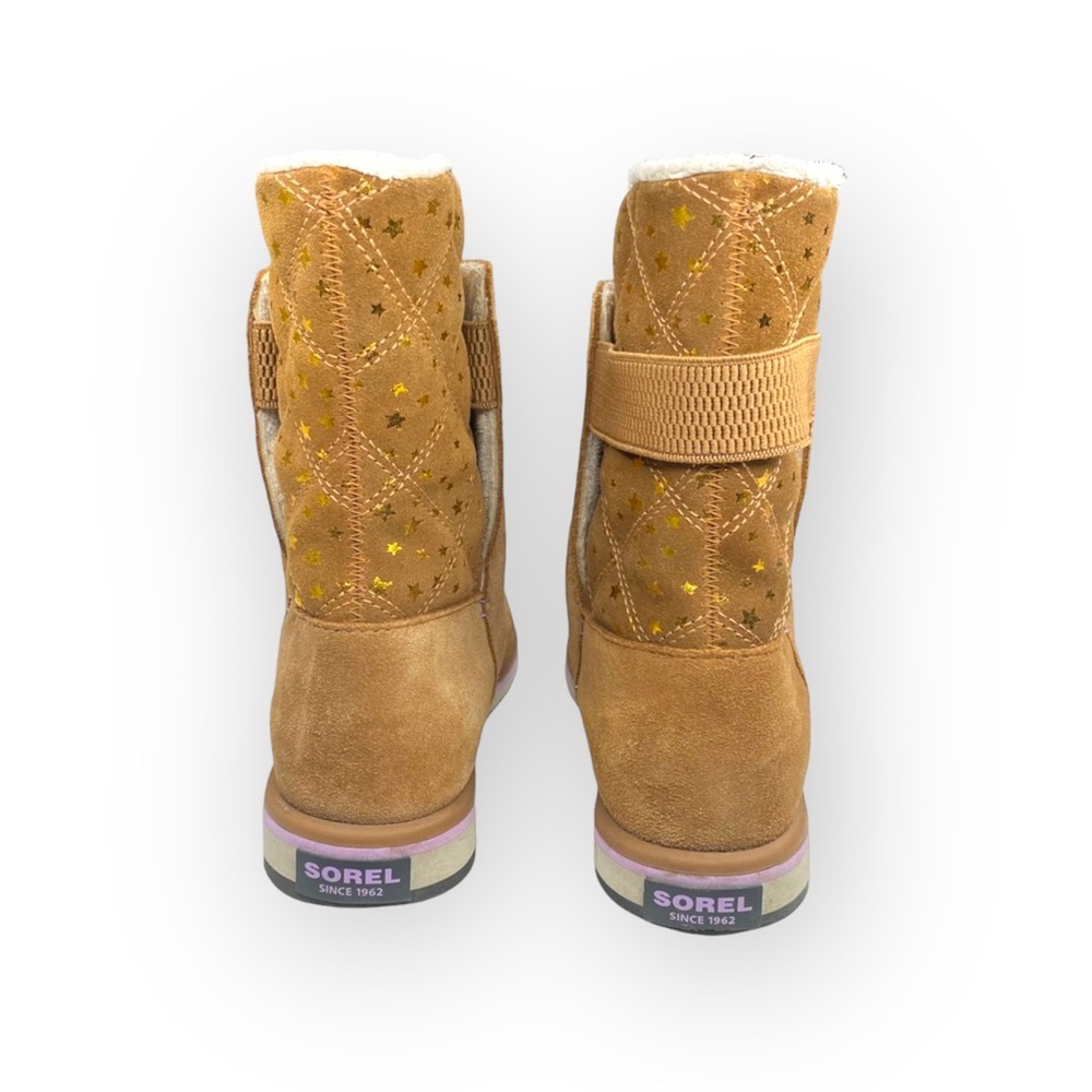 Sorel ✪ Rylee Star Waterproof Suede Fleece Lined Boot ✪ Elk Tan ✪ 37 EU 6.5M 7M - Picture 4 of 16